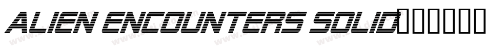 Alien Encounters Solid字体转换
